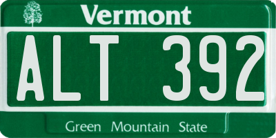 VT license plate ALT392