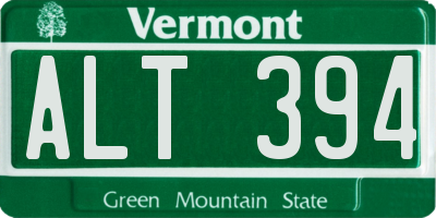 VT license plate ALT394