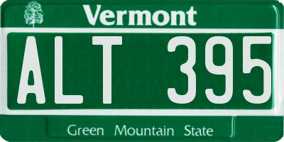 VT license plate ALT395