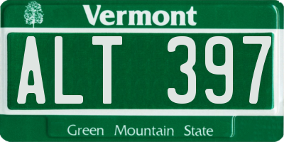 VT license plate ALT397