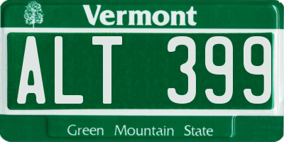 VT license plate ALT399