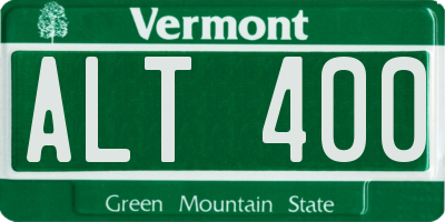 VT license plate ALT400