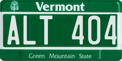 VT license plate ALT404