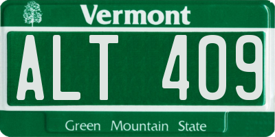 VT license plate ALT409