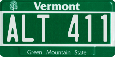 VT license plate ALT411