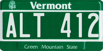 VT license plate ALT412