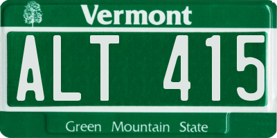 VT license plate ALT415
