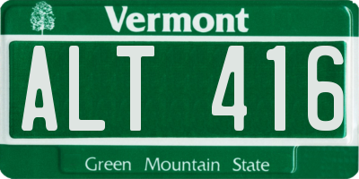VT license plate ALT416