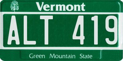 VT license plate ALT419