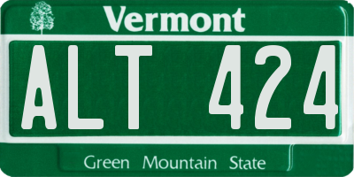 VT license plate ALT424