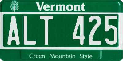 VT license plate ALT425