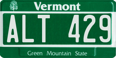 VT license plate ALT429