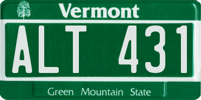 VT license plate ALT431