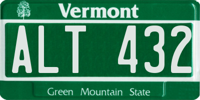 VT license plate ALT432
