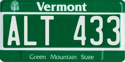 VT license plate ALT433