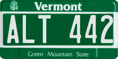 VT license plate ALT442