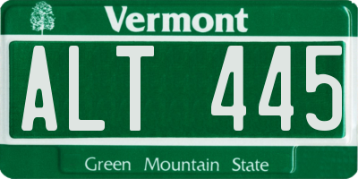 VT license plate ALT445