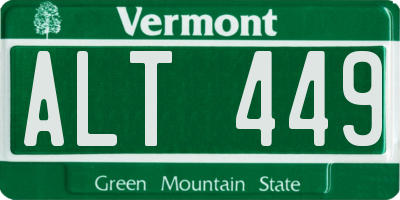 VT license plate ALT449