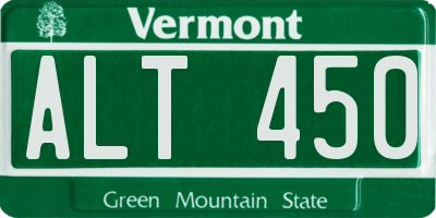 VT license plate ALT450