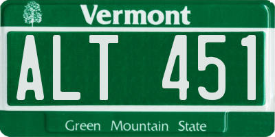 VT license plate ALT451
