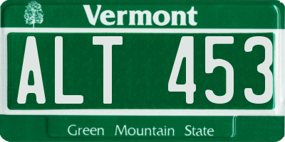 VT license plate ALT453