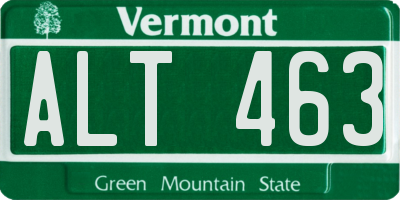 VT license plate ALT463