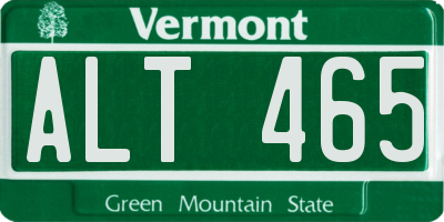 VT license plate ALT465