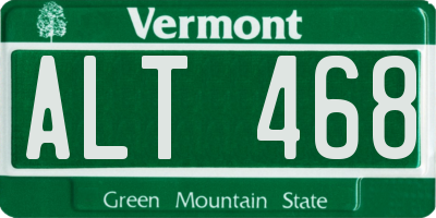 VT license plate ALT468