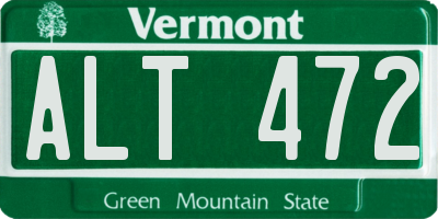 VT license plate ALT472
