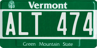 VT license plate ALT474