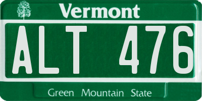 VT license plate ALT476
