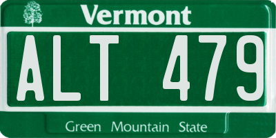 VT license plate ALT479