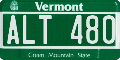 VT license plate ALT480