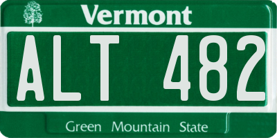 VT license plate ALT482