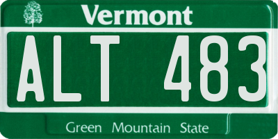 VT license plate ALT483