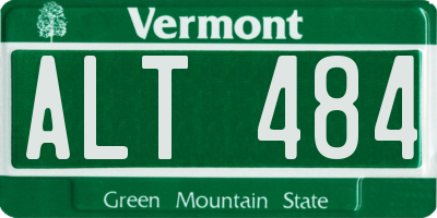 VT license plate ALT484