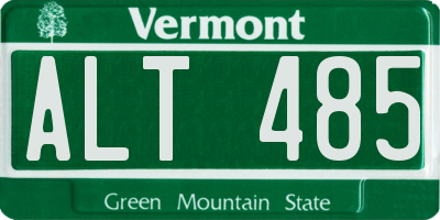 VT license plate ALT485