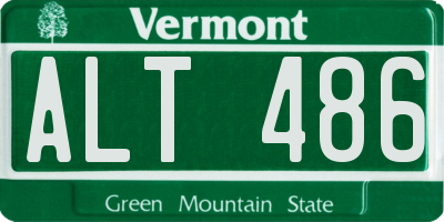 VT license plate ALT486