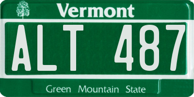 VT license plate ALT487