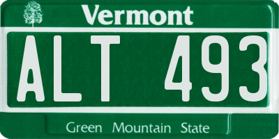 VT license plate ALT493