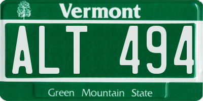 VT license plate ALT494