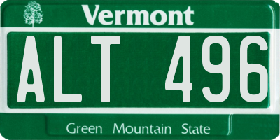 VT license plate ALT496