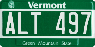 VT license plate ALT497