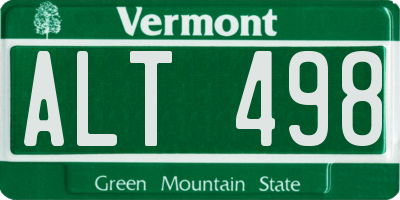 VT license plate ALT498