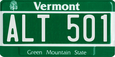 VT license plate ALT501
