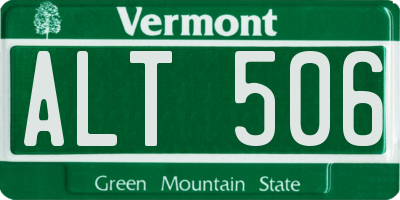 VT license plate ALT506