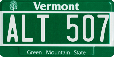 VT license plate ALT507