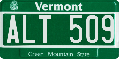 VT license plate ALT509