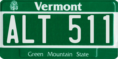 VT license plate ALT511