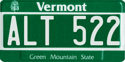 VT license plate ALT522
